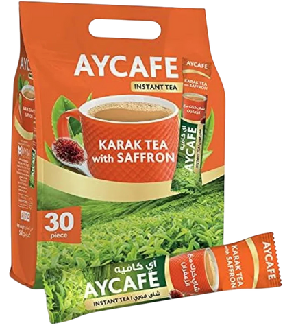 Aycafe Karak Tea with Saffron, 30piecesx18g