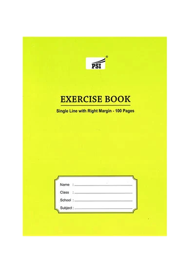 Aroma Yellow Single Lined with Right Margin Exercise Book (160 Pages), 1 Piece