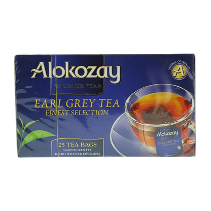 Alokozay Earl Grey Tea - 25 Tea Bags in Individual Foil Wrapped Envelopes