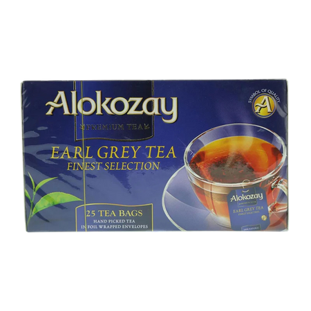Alokozay Earl Grey Tea - 25 Tea Bags in Individual Foil Wrapped Envelopes