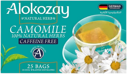 Alokozay Camomile Tea - 25 Tea Bags in Individual Foil Wrapped Envelopes