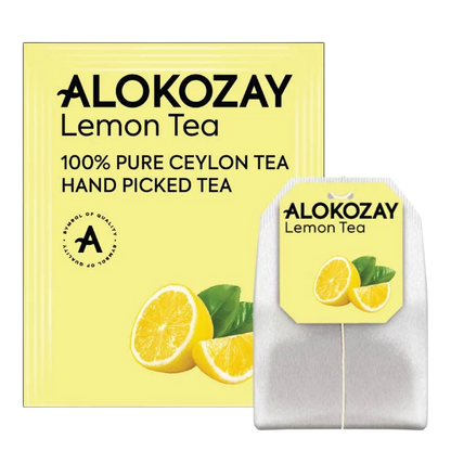Alokozay Lemon Tea Bag  - 25 Tea Bags in Individual Foil Wrapped Envelopes