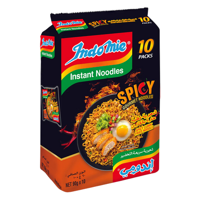 Indomie Spicy Curry Fried Instant Noodles Pack, 5x90g