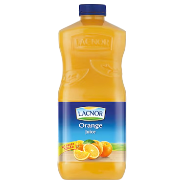 Lacnor No Added Sugar Orange Juice, 1.75L