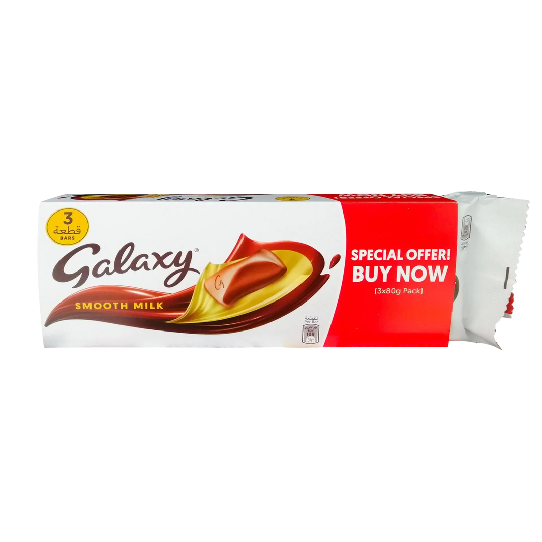 Galaxy Smooth Milk Chocolate 80 g x 3 Pcs