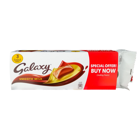 Galaxy Smooth Milk Chocolate 80 g x 3 Pcs