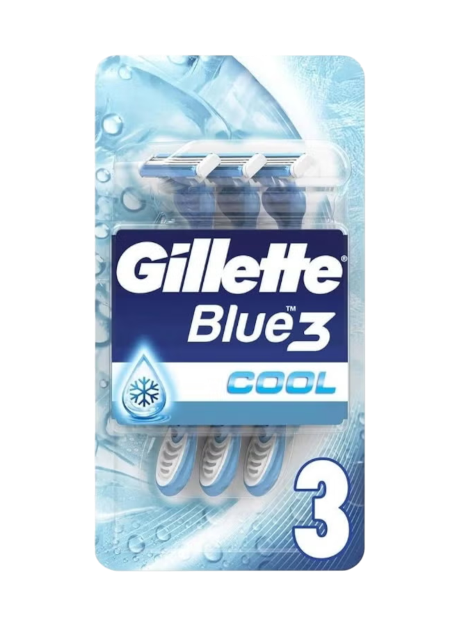 Gillette Blue 3 Cool Razors, 6 Pieces