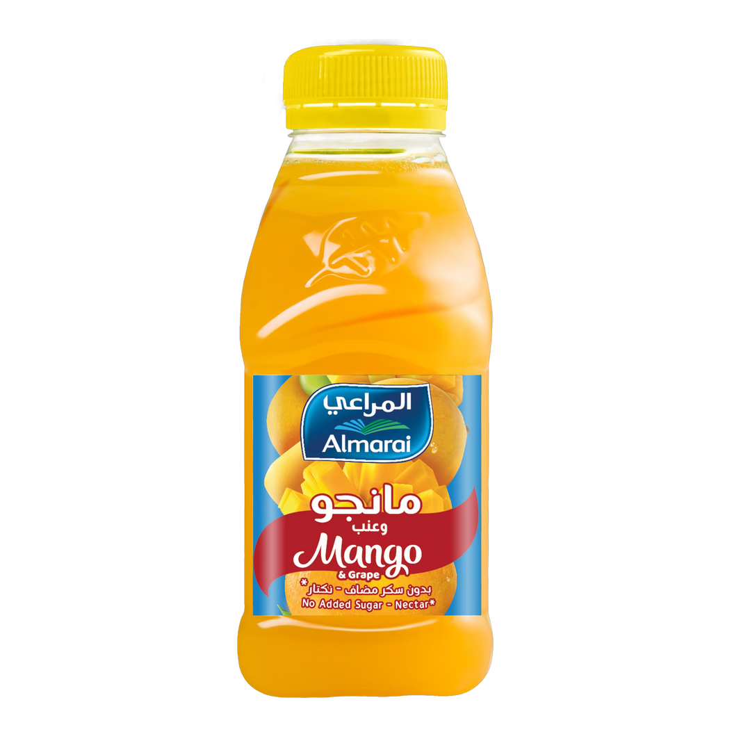 Almarai No Sugar Added Mango & Grape Juice, 200ml