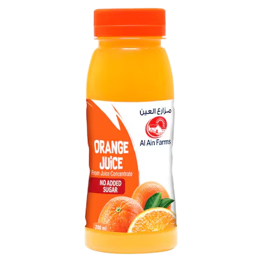 Al Ain Farms Fresh Orange Juice, 200ml