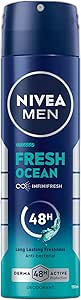 NIVEA Men Fresh Ocean 48H Antibacterial Deodorant Spray, 150ml