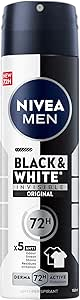 Nivea Men Black & White Spray Deodorant 72H, 150ml