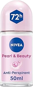 NIVEA Pearl & Beauty Antiperspirant Roll-On Deodorant for Women, 50ml