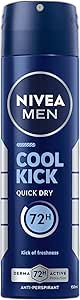 Nivea Men 48h Protection Cool Kick Fresh Scent Deodorant Spray for Men, 150ml