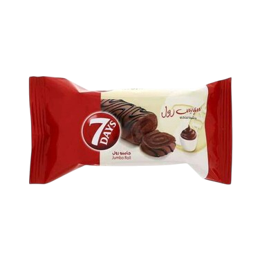 7 Days Jumbo Swiss Roll Filled with Cocoa, 55g