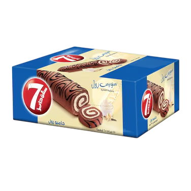 7 Days Jumbo Swiss Roll Filled with Vanilla Cream, 55g