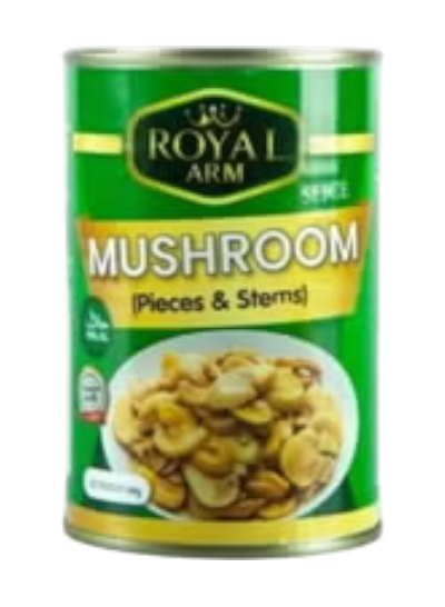 Royal Arm Mushroom Pieces & Stems, 400g