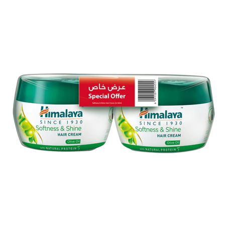 Himalaya Softness & Shine Hair Cream with Protein & Olive Oil, 2x140ml