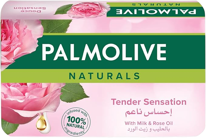 Palmolive Natural Soap Tender Sensation with Milk & Rose Oil, 170g