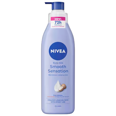 NIVEA Smoothing 48H Body Lotion with Deep Moisture Serum & Shea Butter for Dry Skin, 400ml