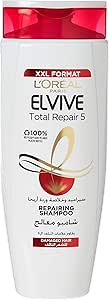 L'Oreal Elvive Total Repair 5 Shampoo for Damaged Hair, 600ml