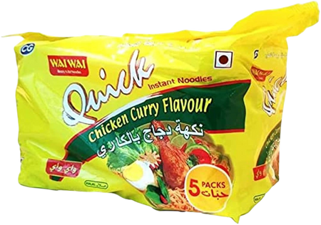 Wai Wai Brown Quick Noodle Chicken Curry 75 g X 5 pcs Multipack