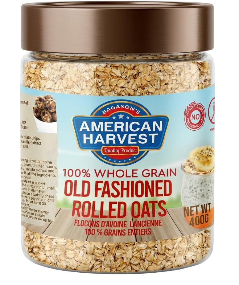 American Harvest Rolled Oats In Jar Old Fashioned Gluten Free, 400g