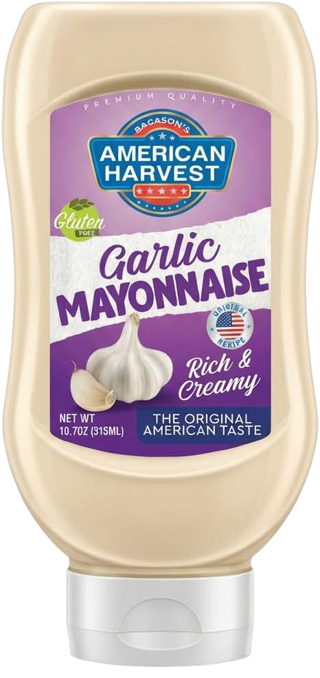 American Harvest Garlic Mayonnaise Top Down Squeezy Bottle 315 ml