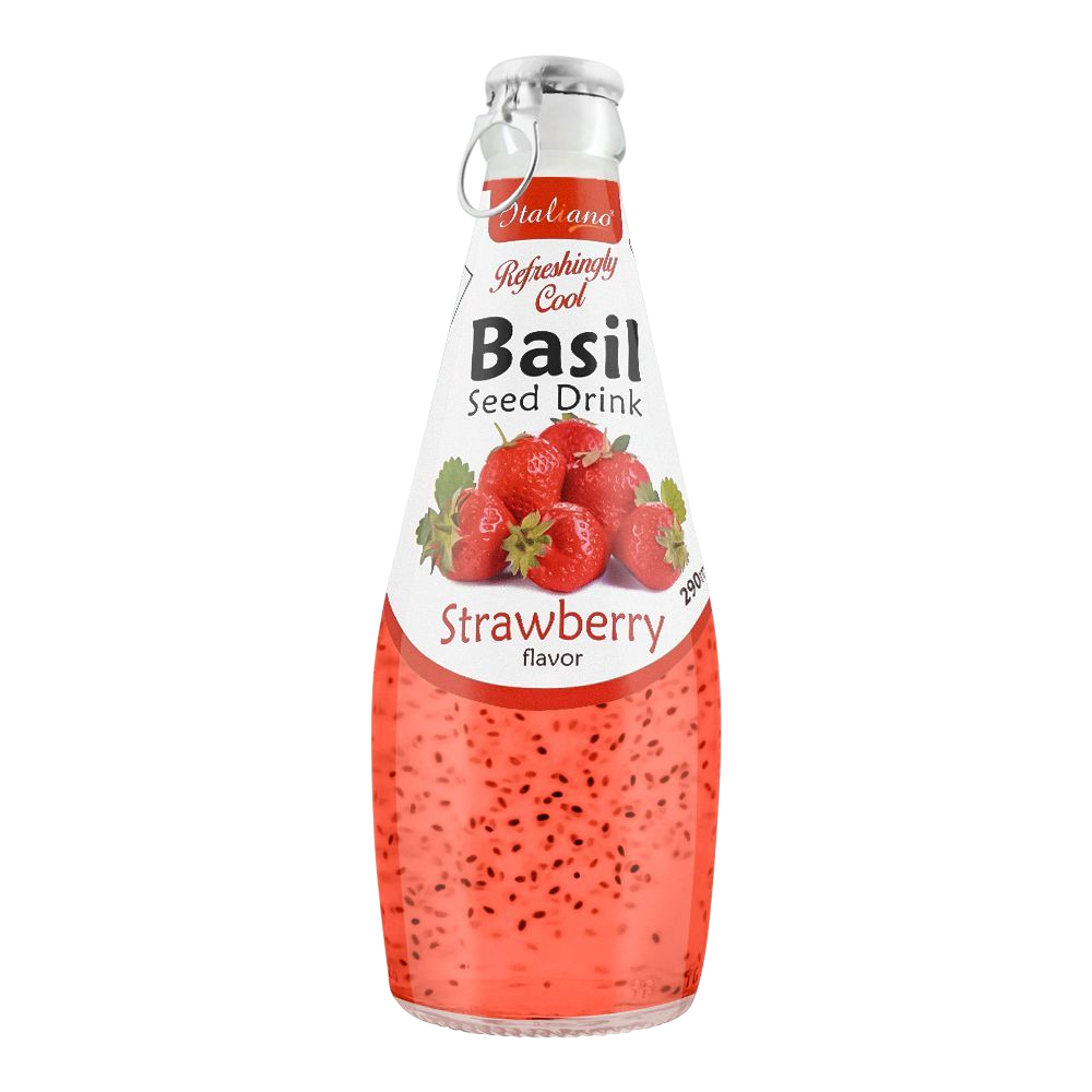 Basil Seed Strawberry Drink