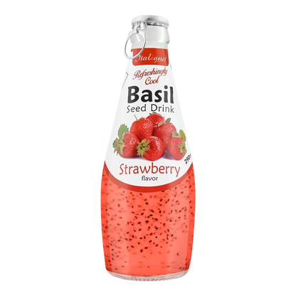 Basil Seed Strawberry Drink