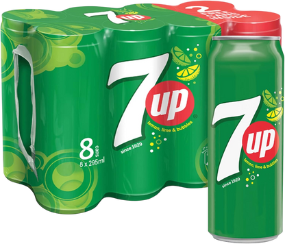 7UP Soft Drink Can, 8x295ml