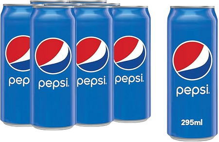 Pepsi Cola Soft Drink Cans, 8x295ml