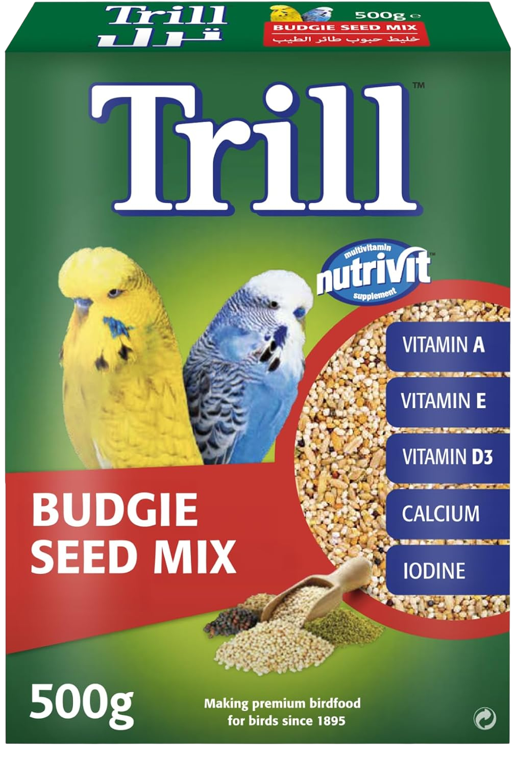 Trill Budgerigar Mix Seeds, 500g
