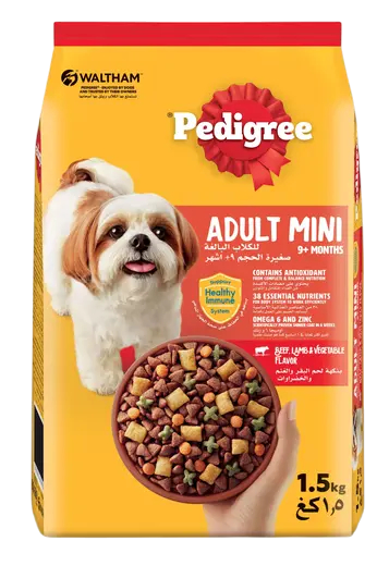 Pedigree Beef, Lamb & Vegetables Small Breed Dry Dog Food, 1.5kg