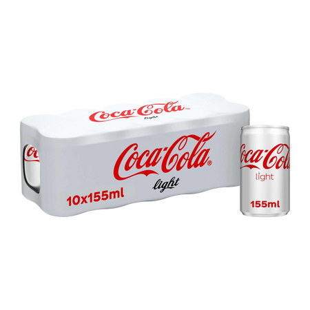 Coca-Cola Light Soft Drink Can, 10x155ml