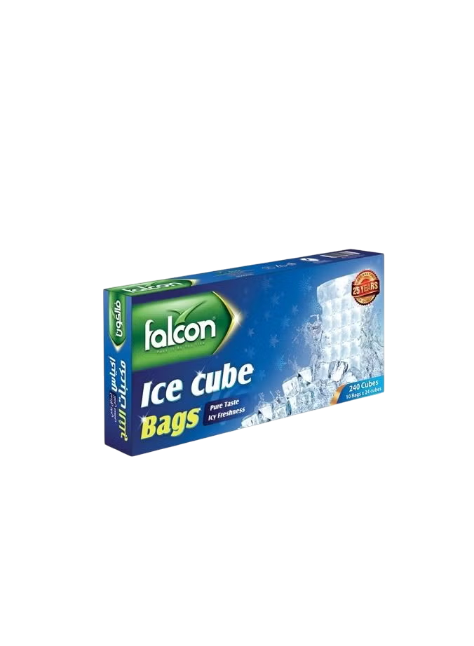 Falcon Ice Cube Bags Bio-Degradable 24 Cubes, 24x19cm (1 Pack x 10 Bags)