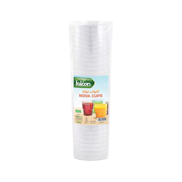 Falcon Nova Clear Cups, 25 Pieces