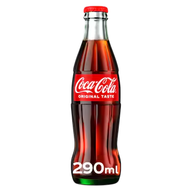 Coca-Cola Original Taste Carbonated Soft Drink Glass Bottle, 290ml
