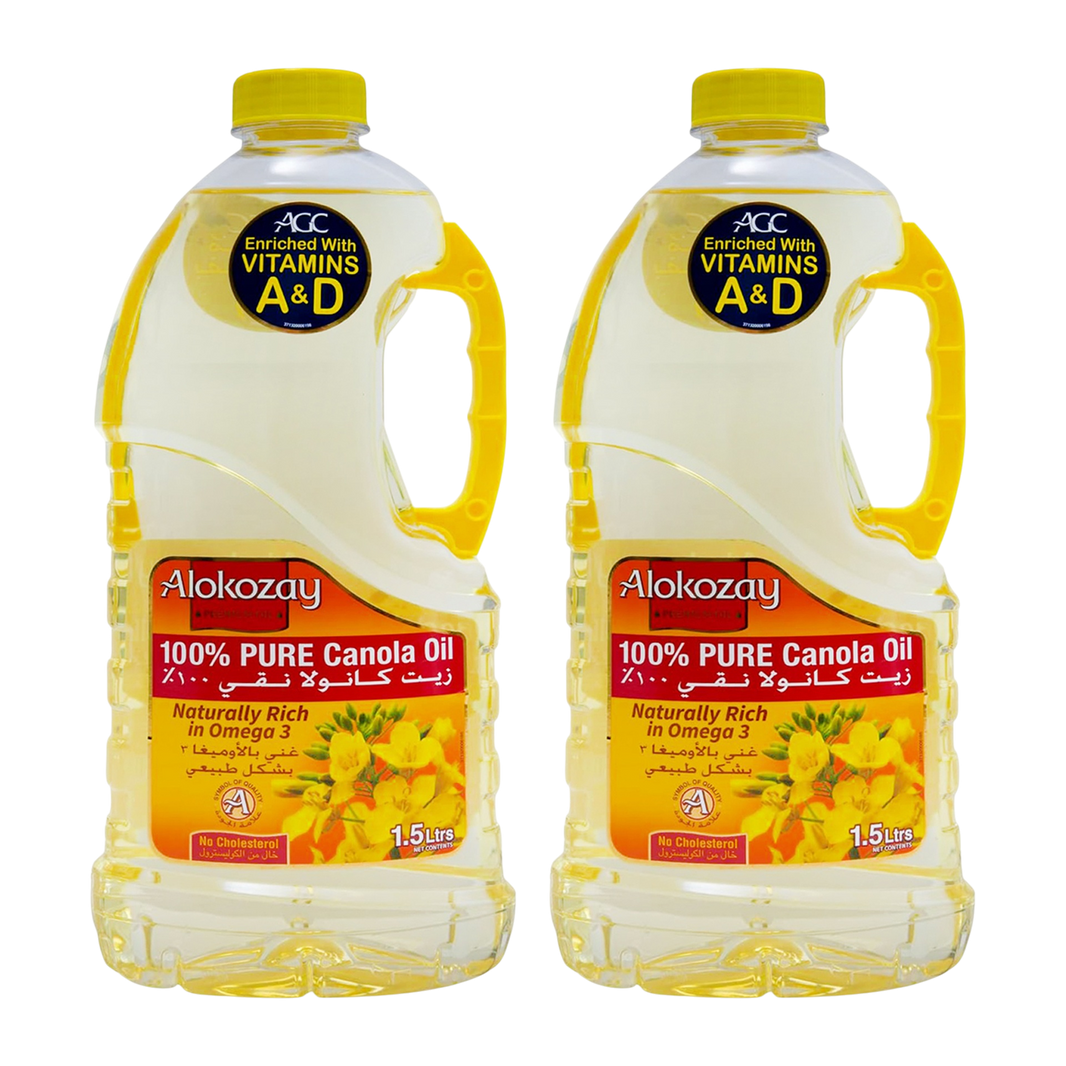 Alokozay Canola Oil, 2x1.5L