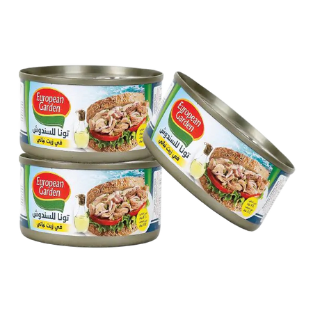 European Garden Light Meat Sandwich Tuna, 3x160g