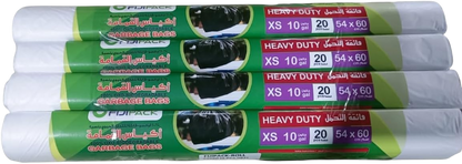 Fijipack Heavy-Duty 80 Gallon Black Garbage Bags, 20 Pack