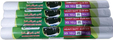 Fijipack Heavy-Duty 80 Gallon Black Garbage Bags, 20 Pack