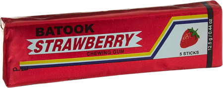 Batook Strawberry Chewing Gum, 5 Sticks, 20x12.5g