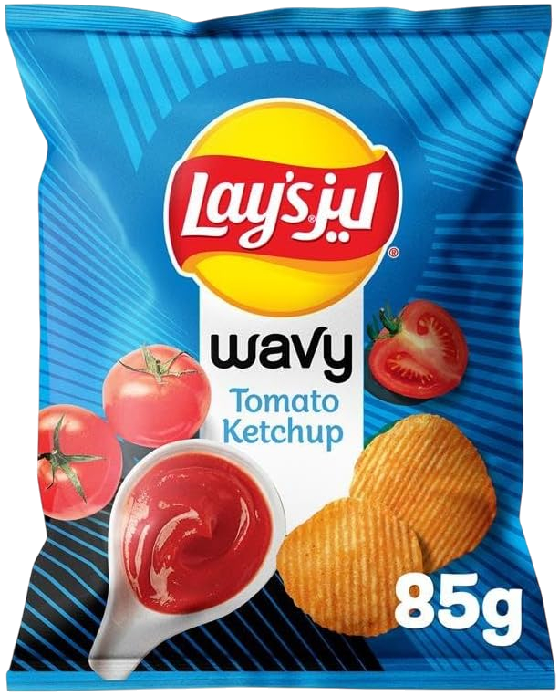Lay's Wavy Tomato Ketchup Potato Chips, 85g