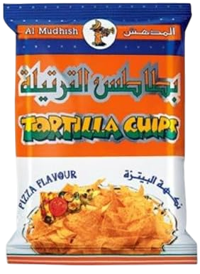Al Mudhish Pizza Flavour Tortilla Chips, 24x20g
