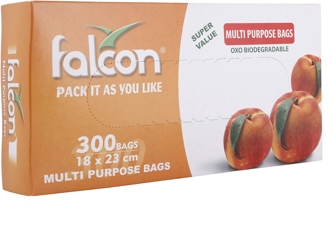 Falcon Bio-Degradable Pull & Cut Freezer Bag, 18x23cm (1 Pack x 300 Pieces)
