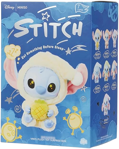 Miniso Disney Stitch Eat Something Before Sleep Collection Vinyl Plush Toy Surprise Box