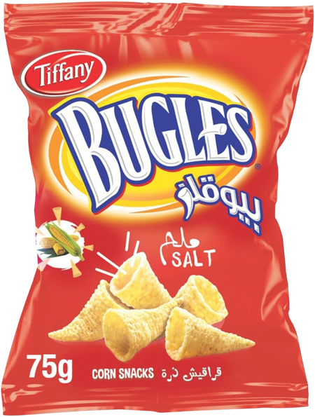 Tiffany Bugles Corn Snacks Cheese, 75g