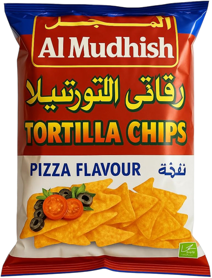 Al Mudhish Pizza Flavour Tortilla Chips, 100g