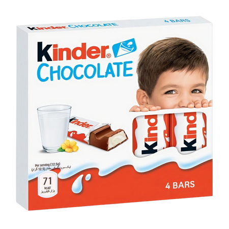 Kinder Chocolate (4 Bars), 50g