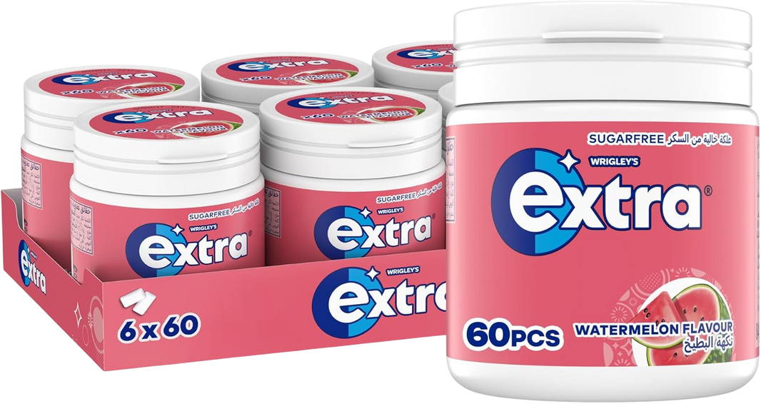 Extra Gum Watermelon Bottle, 84g